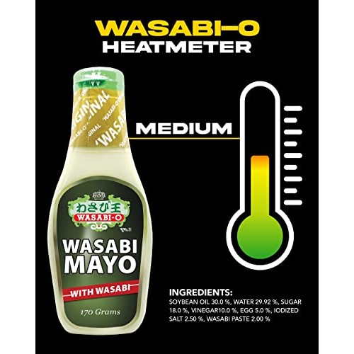 Wasabi O Spicy Mayonnaise - Premium Mayo Cream with Real Wasabi ...