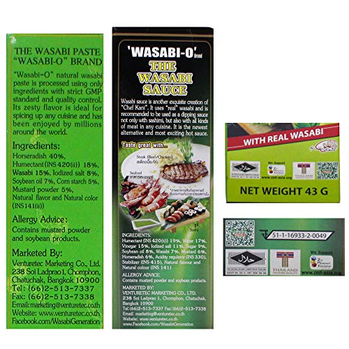 Wasabi-O, Wasabi Paste 43 G &Amp; Wasabi Sauce 62 G - The Ideal For