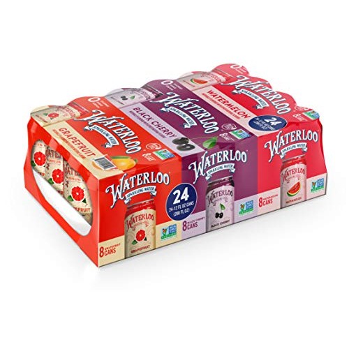 Waterloo Sparkling Water Everyday Variety Pack 12Oz Cans Pack O Waterloo Sparkling Water Everyday Variety Pack 12Oz Cans Pack O
