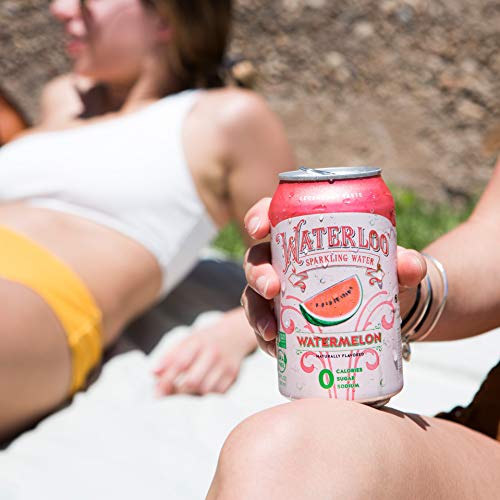 Waterloo Sparkling Water Watermelon Flavor Zero Calorie No Sugar