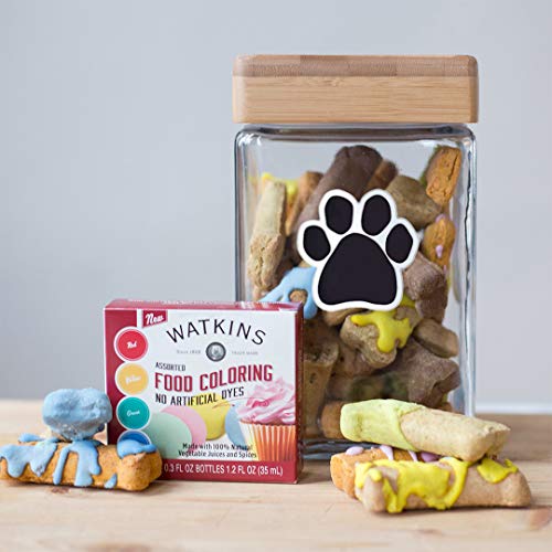 Watkins Assorted Food Coloring, 1 Each Red, Yellow, Green, Blue,