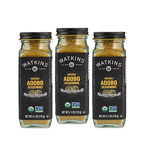 Watkins Gourmet Organic Spice Jar, Adobo, 4.1 Oz. Bottle, 3-Pack