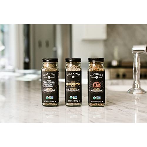 Watkins Gourmet Organic Spice Jar, Lemon Pepper Blend, 3.6 Ounce...