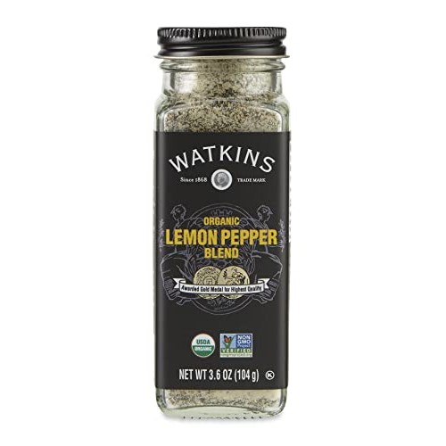 Watkins Gourmet Organic Spice Jar, Lemon Pepper Blend, 3.6 Ounce...