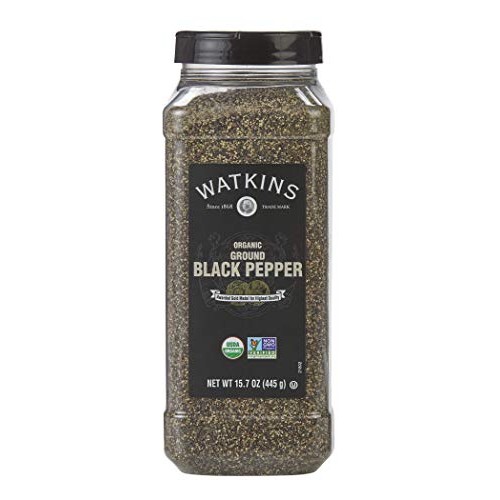 Watkins Gourmet Spice, Organic Black Pepper, Ground, 15.7 Oz. Bo