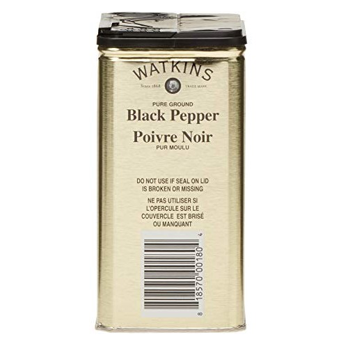 Watkins Gourmet Spice Tin, Pure Ground Black Pepper, 6 Oz. Tin, Watkins Gourmet Spice Tin, Pure Ground Black Pepper, 6 Oz. Tin,