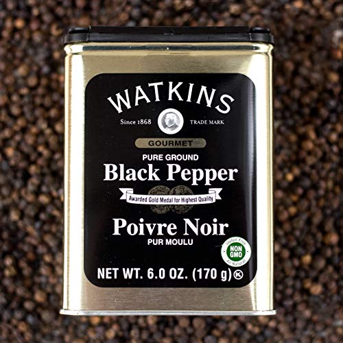 Watkins Gourmet Spice Tin, Pure Ground Black Pepper, 6 Oz. Tin, Watkins Gourmet Spice Tin, Pure Ground Black Pepper, 6 Oz. Tin,