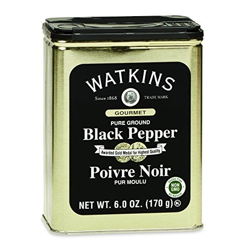 Watkins Gourmet Spice Tin, Pure Ground Black Pepper, 6 Oz. Tin, Watkins Gourmet Spice Tin, Pure Ground Black Pepper, 6 Oz. Tin,