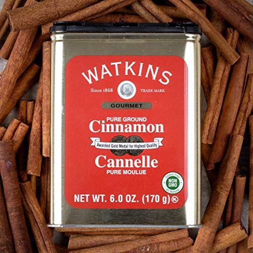 Watkins Gourmet Spice Tin, Pure Ground Cinnamon, 6 Oz. Tin, 1-Count