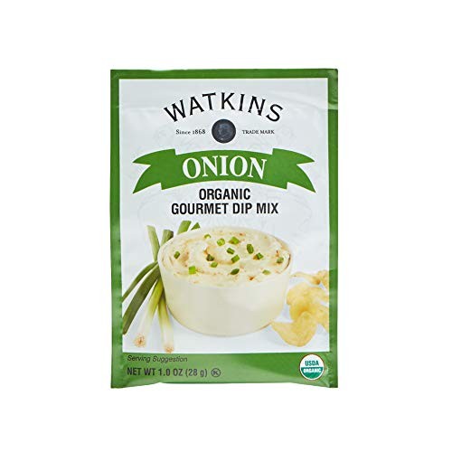 Watkins Organic Gourmet Dip Mix, Onion, 1.0 Oz. Packets, 12-Pack