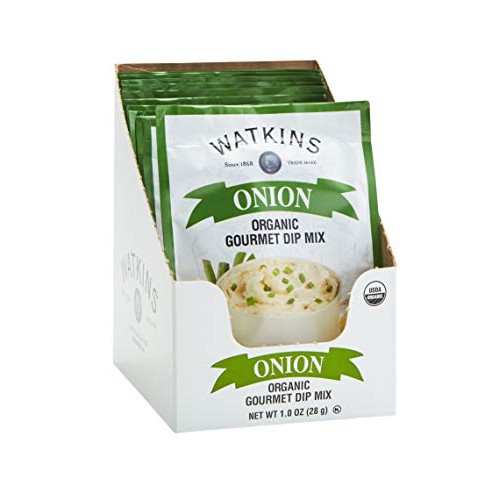 Watkins Organic Gourmet Dip Mix, Onion, 1.0 Oz. Packets, 12-Pack
