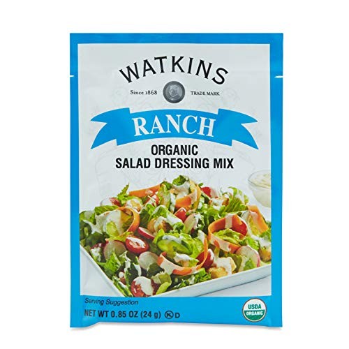 Watkins Organic Ranch Salad Dressing Mix, 0.85 Oz. Packets, 12-Pack
