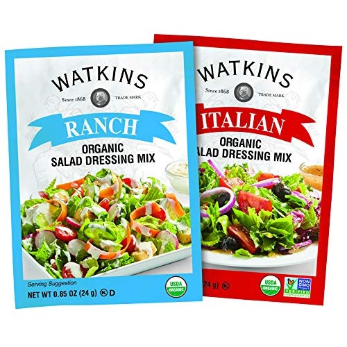 Watkins Organic Ranch Salad Dressing Mix, 0.85 Oz. Packets, 12-Pack