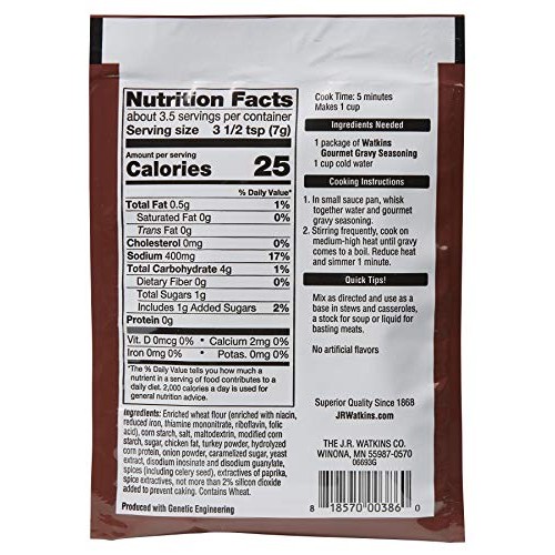 Watkins Gourmet Seasoning With Natural Spice Mix, Turkey Gravy,