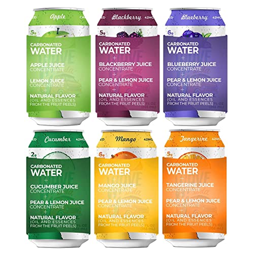New Wave Natural Sparkling Soda Water Sweetened With Real Fruit