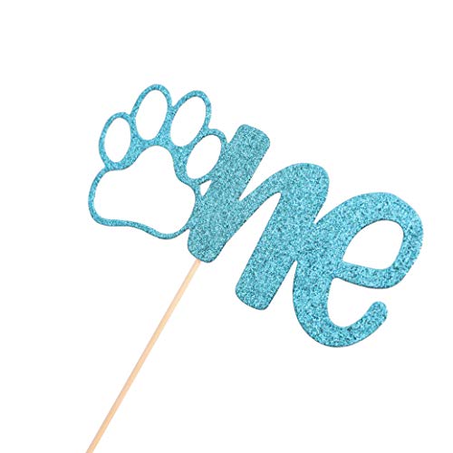 Paw Print Cake Topper For 1St Birthday, Pets First Birthday Top
