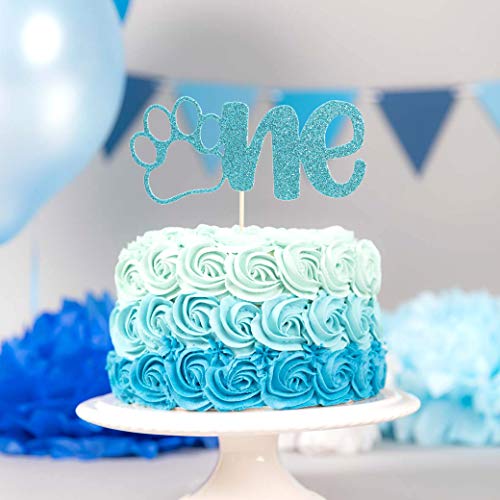 Paw Print Cake Topper For 1St Birthday, Pets First Birthday Top