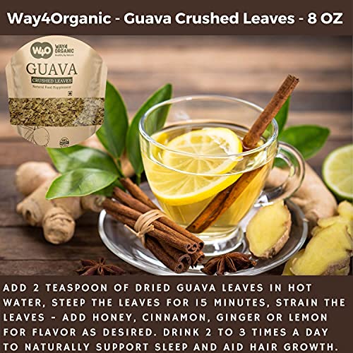 Guava Leaf Tea Dried Crushed Leaves, Not Powder 8 Oz, Sleep Ai...