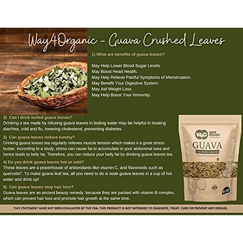 Guava Leaf Tea Dried Crushed Leaves, Not Powder 8 Oz, Sleep Ai...