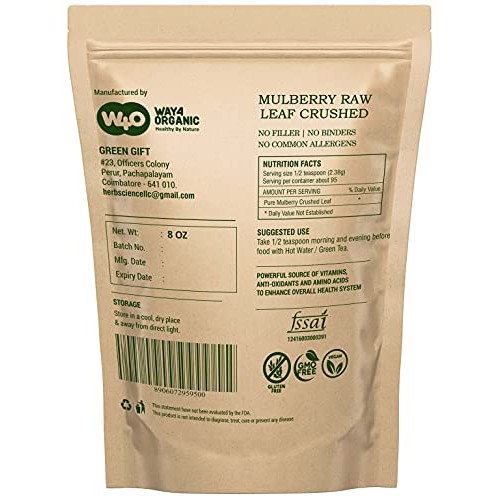 Mulberry Leaf Tea 8 Oz, Dried Crushed Leaves, Best Caffeine Free...