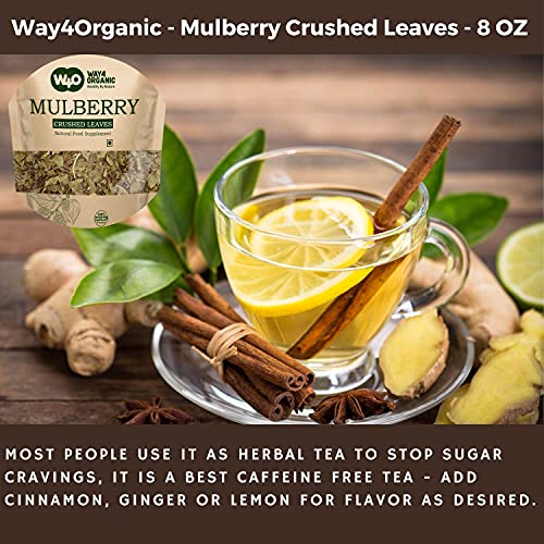 Mulberry Leaf Tea 8 Oz, Dried Crushed Leaves, Best Caffeine Free...