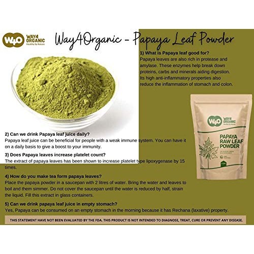 Papaya Leaf Powder 16 Ounces1 Pound, Dried From Fresh Green Le