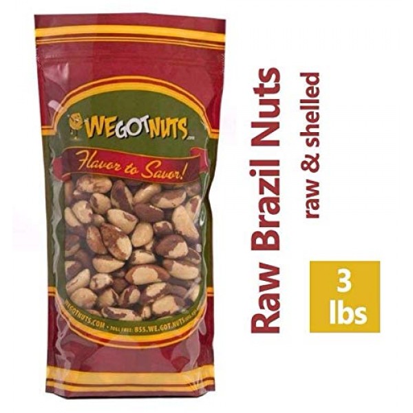Brazil Nuts - 3 Pounds ,Whole, Shelled, Raw, Natural, No Preserv