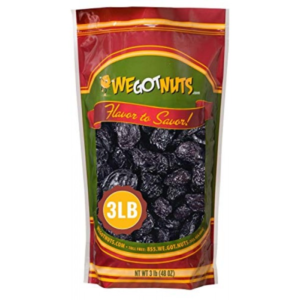 We Got Nuts Pitted Dried Prunes, Dried Plum 3 Pound