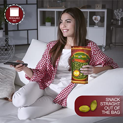 We Got Nuts Pumpkin Seeds Healthy Snacks 5Lbs 80oz Bag | Raw P...