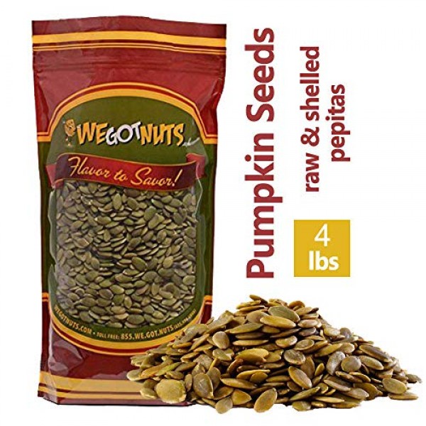 We Got Nuts Raw Pumpkin Seeds 4 Pounds | Premium Quality Grown I