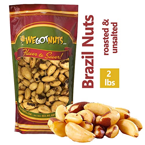 We Got Nuts Roasted Unsalted Brazil Nuts 2 Lb Bulk Bag 2Lb