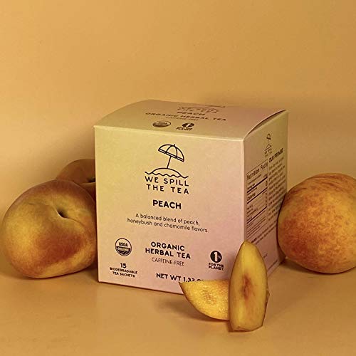 Organic Peach Tea 1 Box, 15 Tea Bags - We Spill The Tea Organi