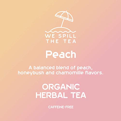 Organic Peach Tea 1 Box, 15 Tea Bags - We Spill The Tea Organi