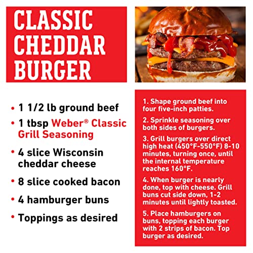 Weber Classic Grill Seasoning, 3.4 Ounce Shaker