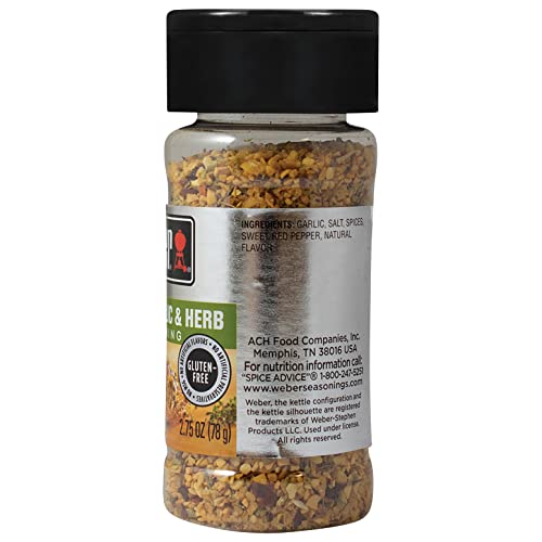 Weber, Roasted Garlic Herb Seasoning, 2.75 Oz