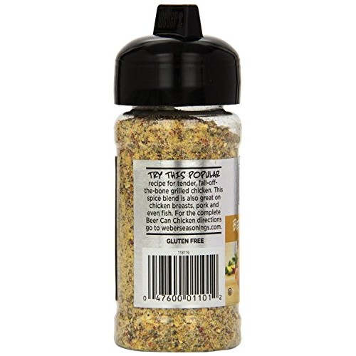 Weber Seasoning, Beer Can Chicken, 2.85 Ounce Jar 3 Pack