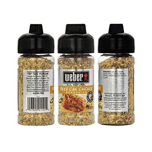 Weber Seasoning, Beer Can Chicken, 2.85 Ounce Jar 3 Pack