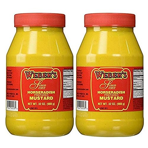 Webers Horseradish Mustard 32Oz, 2 Pack