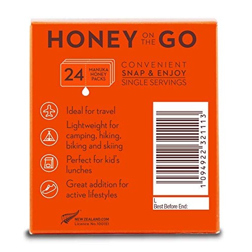 Wedderspoon 100% Raw Manuka Honey Kfactor, 24 Count