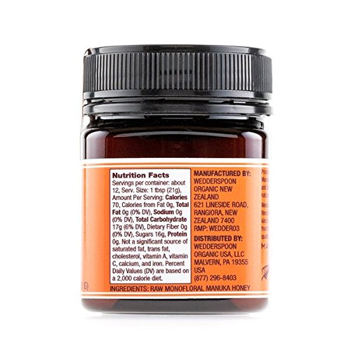Wedderspoon 100% Raw Manuka Honey - Kfactor 16 - 8.8 Oz