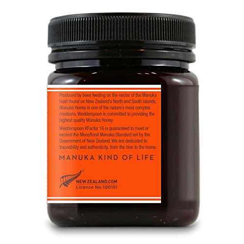 Wedderspoon Raw Premium Manuka Honey +, Unpasteurized, Genuine N