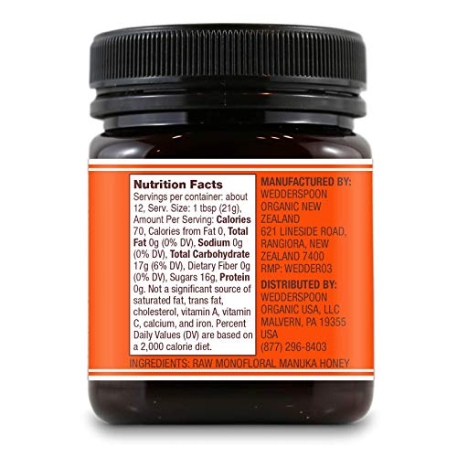 Wedderspoon Raw Premium Manuka Honey +, Unpasteurized, Genuine N