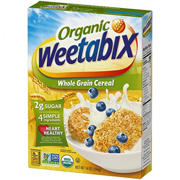 Weetabix Organic Whole Grain Cereal Biscuits, USDA Certified Org...
