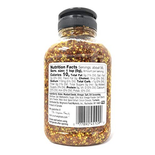 Wegmans Whole Grain Dijon Mustard 2 Pack, Total Of 19.8Oz