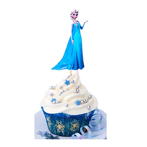 34Pcs Frozener Birthday Cake Topper And Cupcake Toppers - 10Pcs