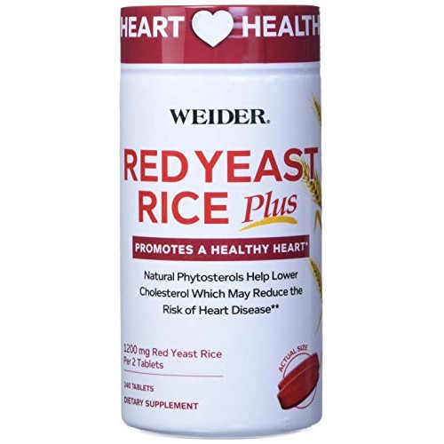 Weider Red Yeast Rice Plus 1200 Mg Dietary Supplement 240 Tablet