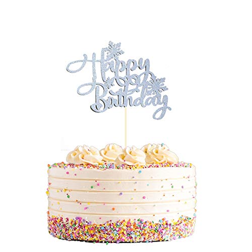 Snowflake Happy Birthday Cake Topper, Frozen Birthday Cake Toppe