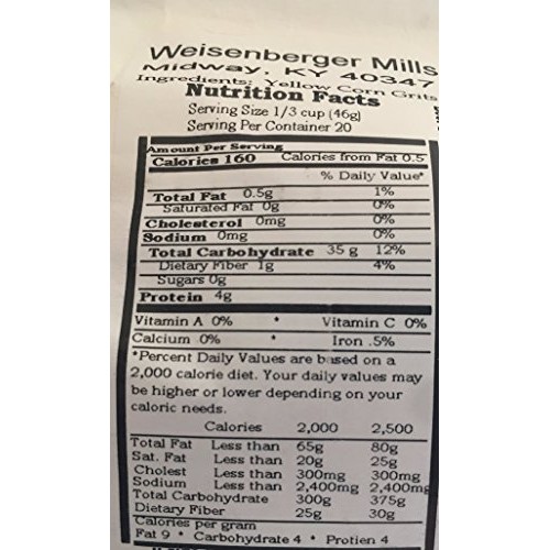 Yellow Grits Weisenberger Mills Southern Non Gmo A Ky Proud Pro