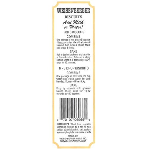 Weisenberger Biscuit Mix - Southern Style Buttermilk Biscuit Mix