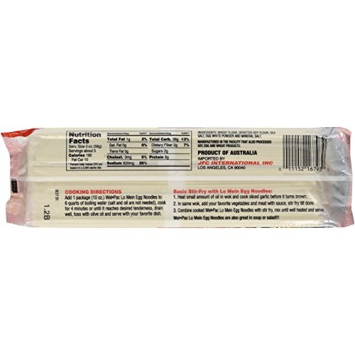 Wel Pac Lo Mein Egg Noodles, 10-Ounce Pack Of 6